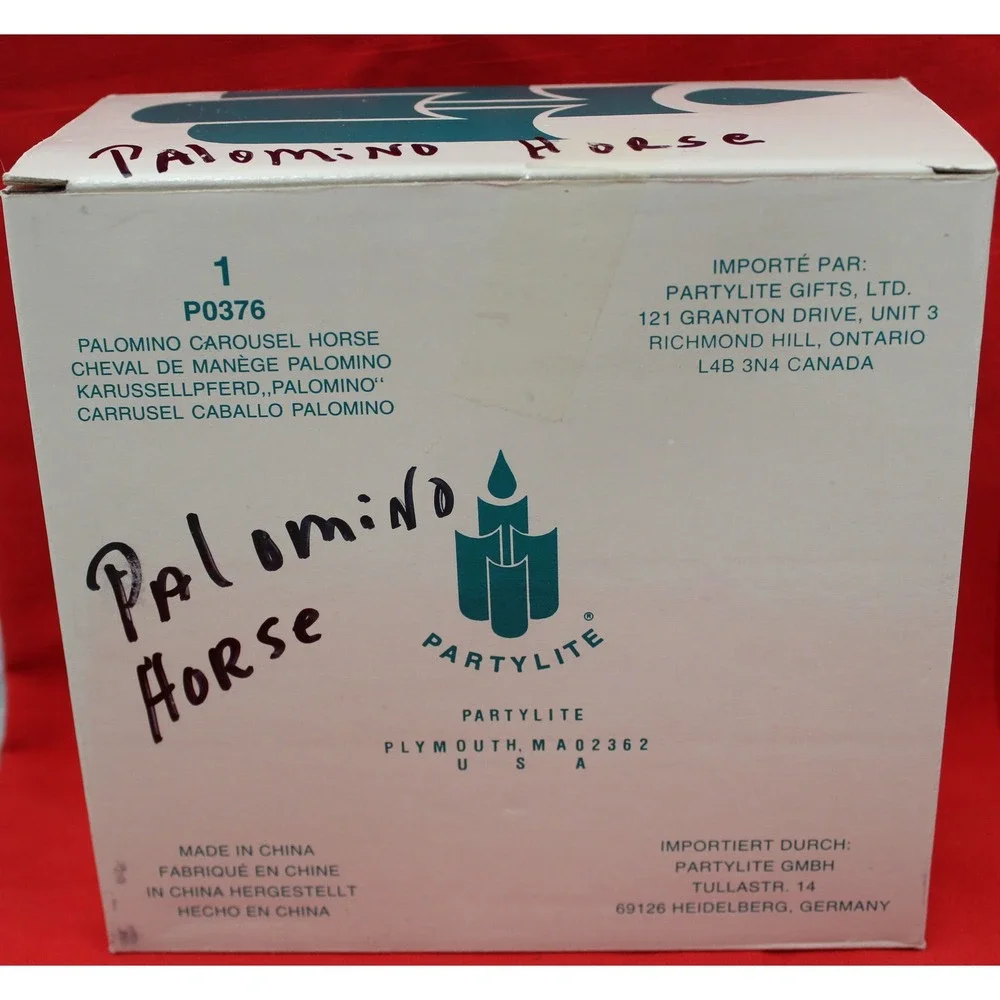 PartyLite Carousel Horse Cream Palomino P0376 Tea Light Candle Holder